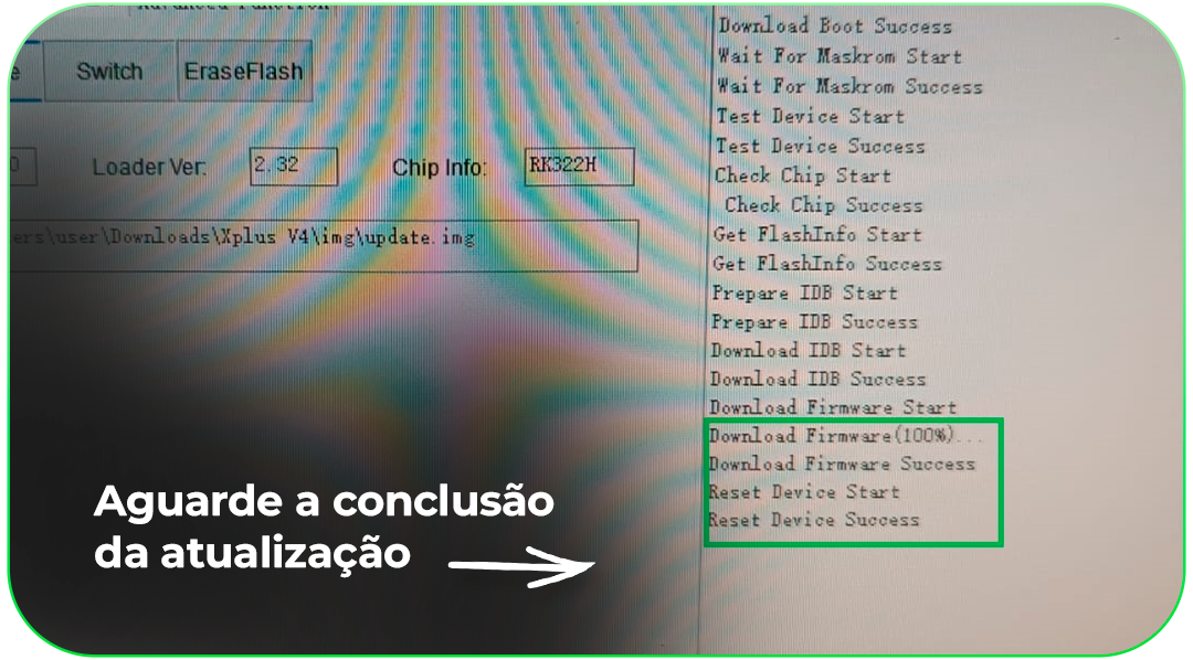 Mensagem Download Firmware Success