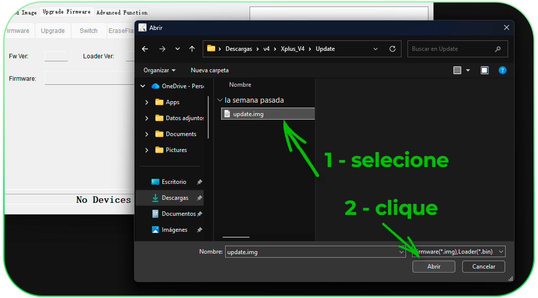 Selecionando o arquivo update.img